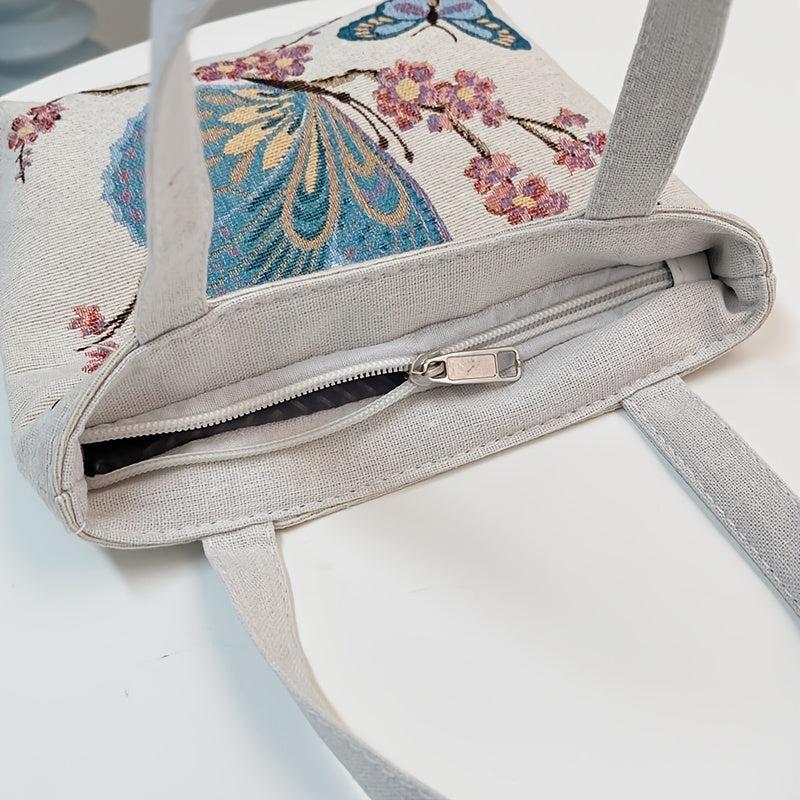 Women's Print Tote Handbag Satchel Bag Zipper All Match Bag