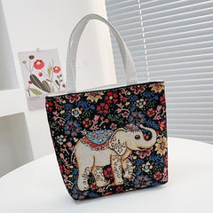 Women's Print Tote Handbag Satchel Bag Zipper All Match Bag