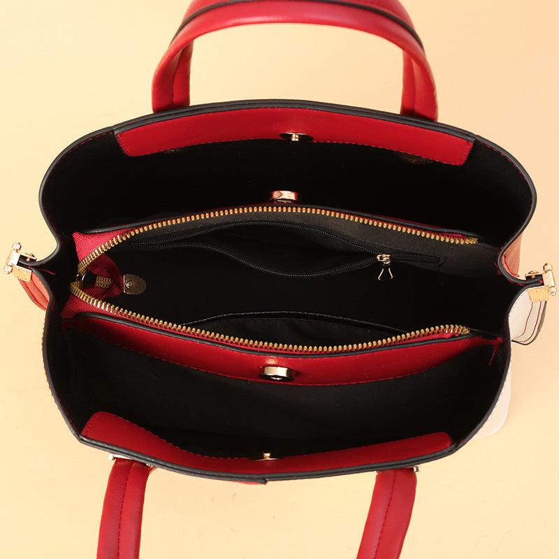 Women's Double Handle Satchel Purse Large Capacity Crossbody Bag