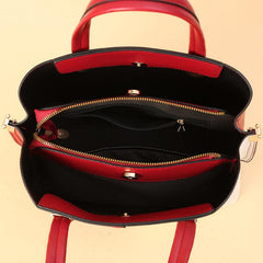 Women's Double Handle Satchel Purse Large Capacity Crossbody Bag