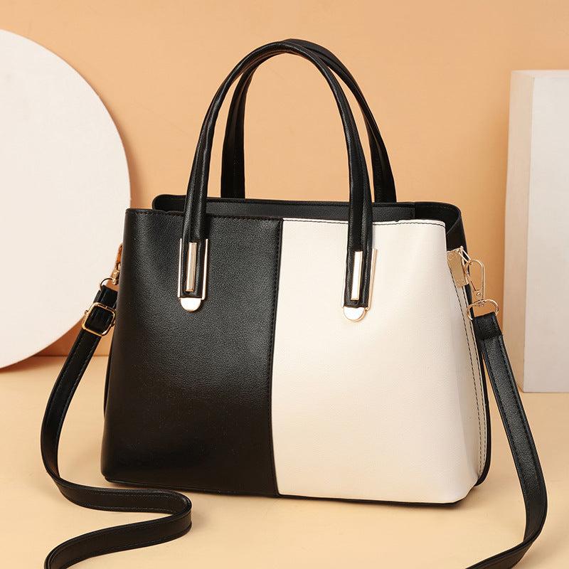 Women's Double Handle Satchel Purse Large Capacity Crossbody Bag