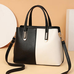 Women's Double Handle Satchel Purse Large Capacity Crossbody Bag