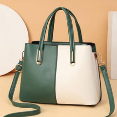 Women's Double Handle Satchel Purse Large Capacity Crossbody Bag