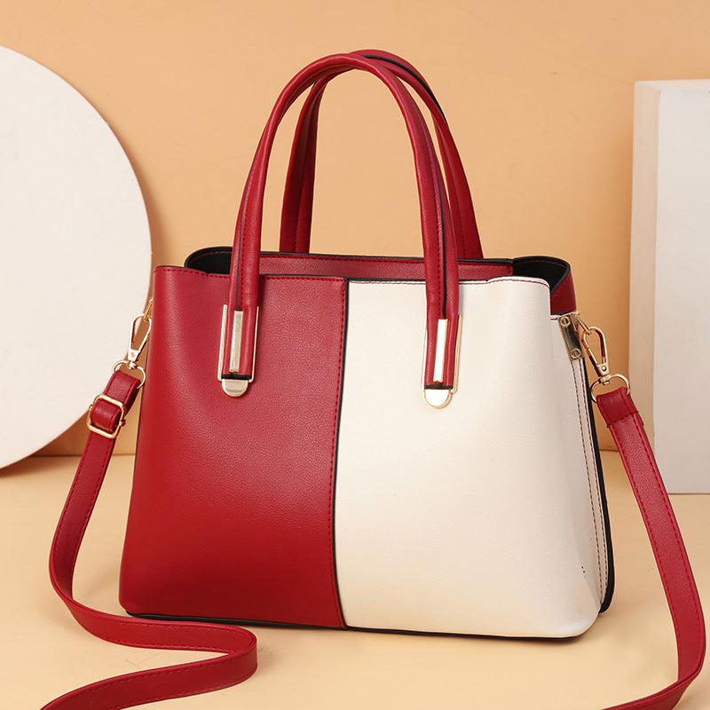 Women's Double Handle Satchel Purse Large Capacity Crossbody Bag