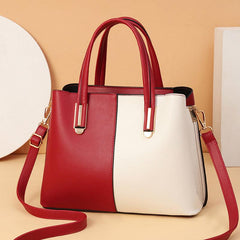 Women's Double Handle Satchel Purse Large Capacity Crossbody Bag