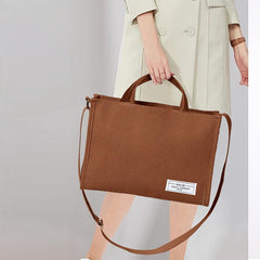 Corduroy Tote Bag Casual Shoulder Bag Retro Crossbody Bag For Women