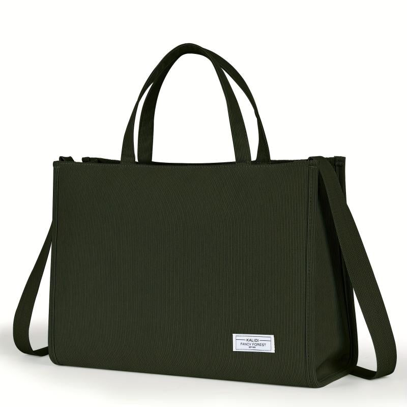 Corduroy Tote Bag Casual Shoulder Bag Retro Crossbody Bag For Women