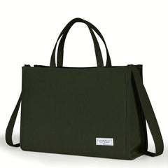 Corduroy Tote Bag Casual Shoulder Bag Retro Crossbody Bag For Women