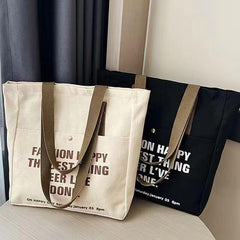 Casual Letter Pattern Tote Bag Large Capacity Shoulder Bag