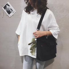 Casual Large Capacity Canvas Bag All Match Shoulder Handbag
