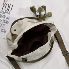 Casual Large Capacity Canvas Bag All Match Shoulder Handbag