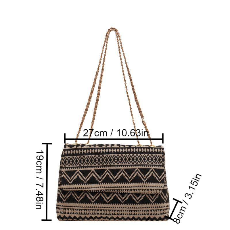 Vintage Ethnic Style Shoulder Bag Retro Bohemian Tote Bag