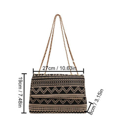 Vintage Ethnic Style Shoulder Bag Retro Bohemian Tote Bag