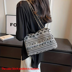 Vintage Ethnic Style Shoulder Bag Retro Bohemian Tote Bag