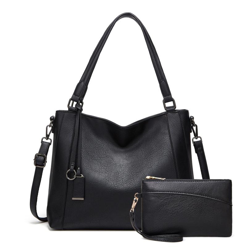 Women's Faux Leather Zipper Crossbody Bag with Coin Purse