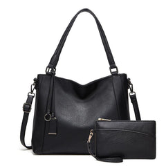 Women's Faux Leather Zipper Crossbody Bag with Coin Purse