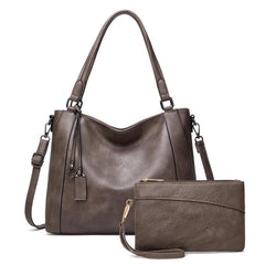 Women's Faux Leather Zipper Crossbody Bag with Coin Purse