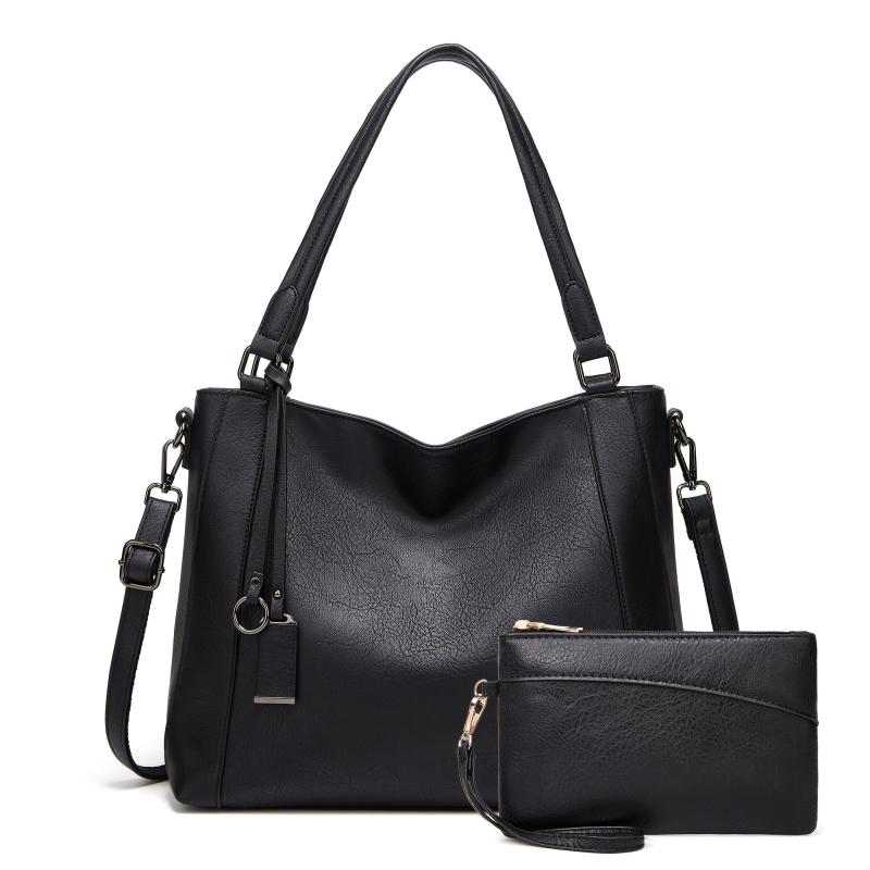 Women's Faux Leather Zipper Crossbody Bag with Coin Purse