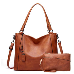 Women's Faux Leather Zipper Crossbody Bag with Coin Purse