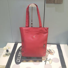Large Capacity PU Leather Tote Bag Textured Shoulder Bag