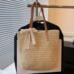 Boho Straw Bag Large Capacity Summer Beach Tote
