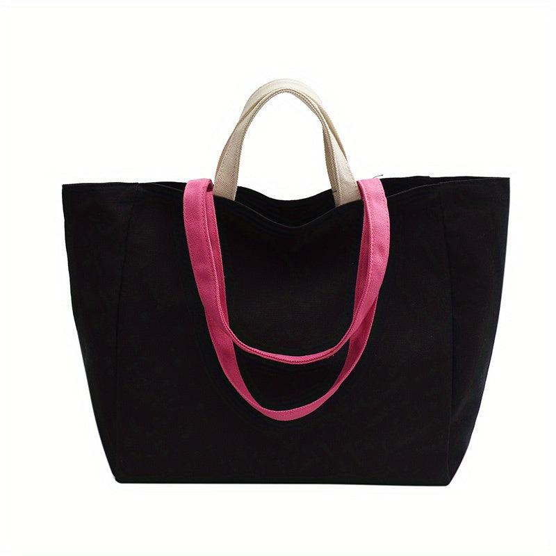 Canvas Tote Bag Shoulder Satchel Large Capacity Women's Handbag