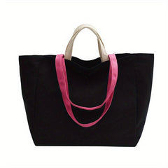 Canvas Tote Bag Shoulder Satchel Large Capacity Women's Handbag