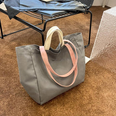 Canvas Tote Bag Shoulder Satchel Large Capacity Women's Handbag