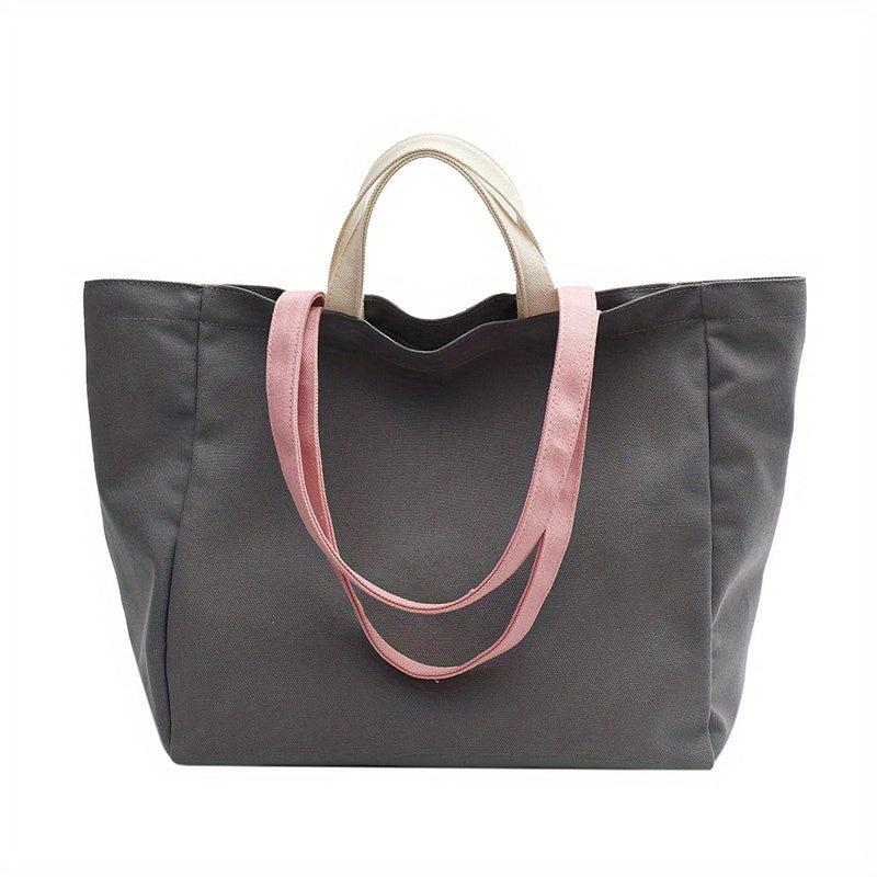 Canvas Tote Bag Shoulder Satchel Large Capacity Women's Handbag