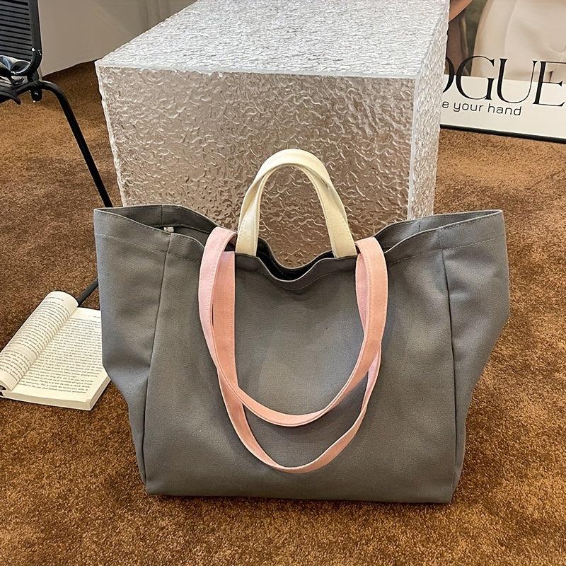 Canvas Tote Bag Shoulder Satchel Large Capacity Women's Handbag