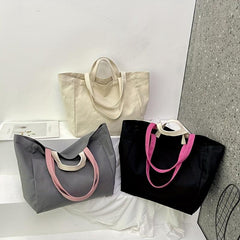 Canvas Tote Bag Shoulder Satchel Large Capacity Women's Handbag