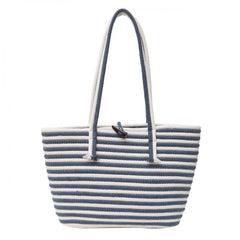 Summer Stripes Woven Tote Bag Beach Shoulder Bag Boho Style