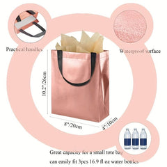 6Pcs Rose Gift Bags Reusable Party Favor Bags Lightweight Birthday Storage Handb