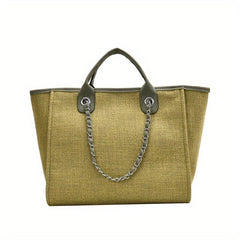 Chain Shoulder Bag Casual Tote Satchel for Work Women Stylish Bag