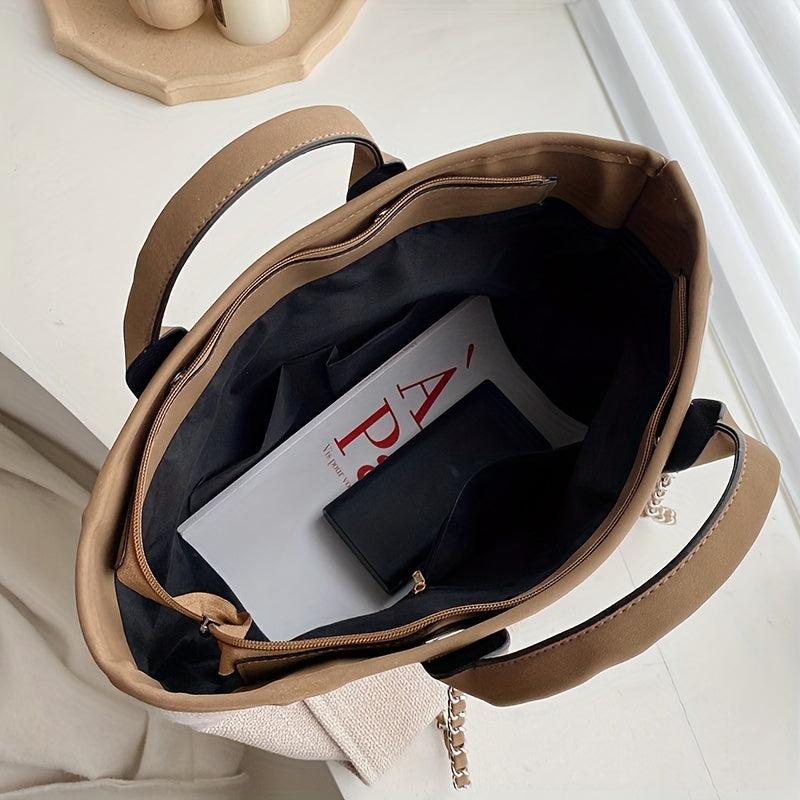 Chain Shoulder Bag Casual Tote Satchel for Work Women Stylish Bag