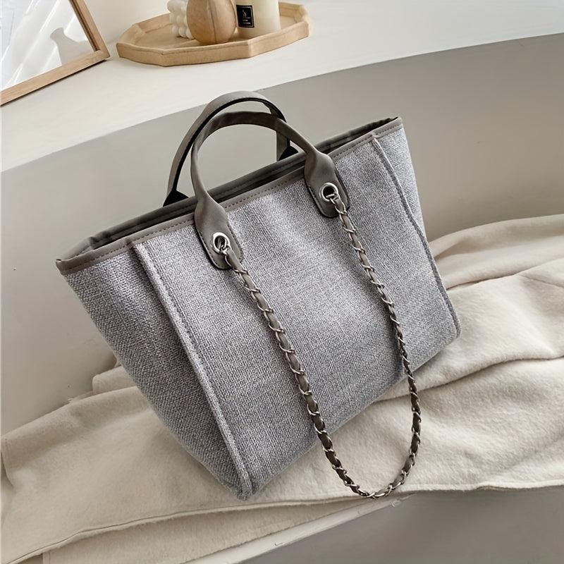 Chain Shoulder Bag Casual Tote Satchel for Work Women Stylish Bag