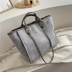 Chain Shoulder Bag Casual Tote Satchel for Work Women Stylish Bag