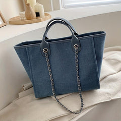 Chain Shoulder Bag Casual Tote Satchel for Work Women Stylish Bag