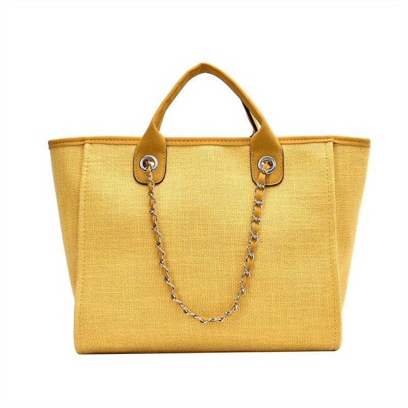 Chain Shoulder Bag Casual Tote Satchel for Work Women Stylish Bag