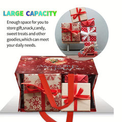 4PCS Christmas Gift Bags Tote Bags With Handles Non Woven
