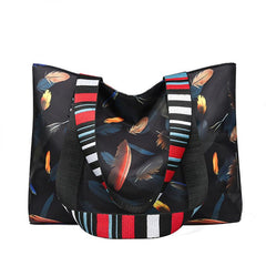 Colorblock Dot Print Tote Bag Large Butterfly Shoulder Bag