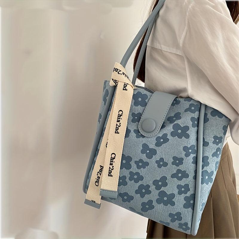 Fairy Floral Embroidered Tote Bag Women's Handbag