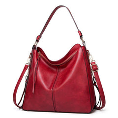 Zipper Shoulder Bag Casual PU Leather Crossbody Bag Handbag