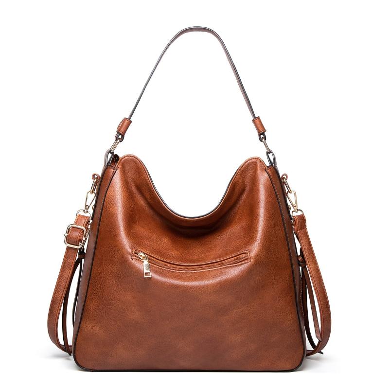 Zipper Shoulder Bag Casual PU Leather Crossbody Bag Handbag