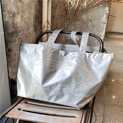 Metallic Handbag Large Capacity Shoulder Bag For Streetwear