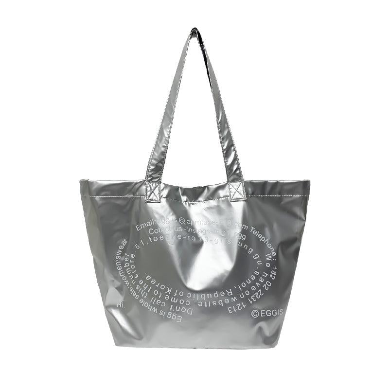 Metallic Handbag Large Capacity Shoulder Bag For Streetwear