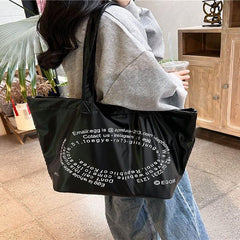 Metallic Handbag Large Capacity Shoulder Bag For Streetwear