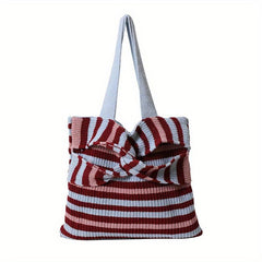 Stripes Crochet Shoulder Bag for Women