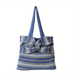 Stripes Crochet Shoulder Bag for Women