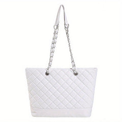 Large Capacity Rhombus Pattern Tote Shoulder Bag